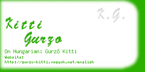 kitti gurzo business card